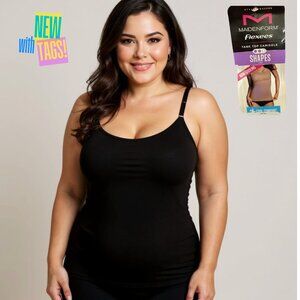 NWT MAIDENFORM Flexees Black Shaping Tank Top Camisole 2XL Firm Control